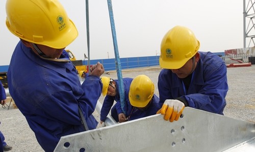 特高压南阳站扩建构架吊装施工